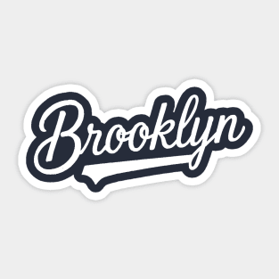 Brooklyn Cursive (White) Sticker